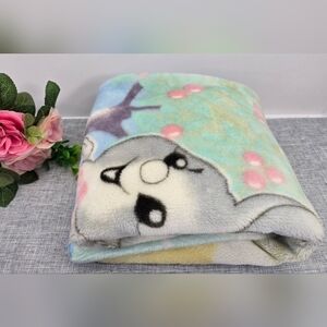 Vintag Mora Spain Thick Fleece Baby Blanket, Bunnies In The Garden